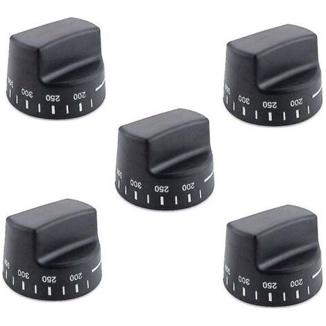 QORVA-5x Pb010099 Bouton de thermostat de four Pièce de rechange et compatible avec les modèles Ap5315393, 810983 Noir (1/3)
