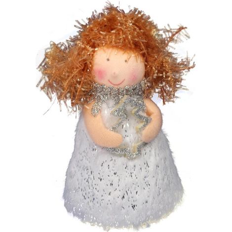 Angelo decorativo universale da terra - Argento, Altezza 10 cm (1/2)