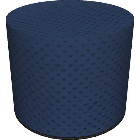 Pouf decorativo rotondo blu Royal Navy (1/2)
