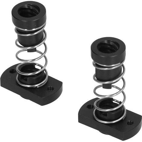 2 Kits Écrous Anti-Recul à Ressort POM, Suppression du Jeu pour Vis à Billes T8 8mm Pas Noir, Compatibles Imprimantes 3D