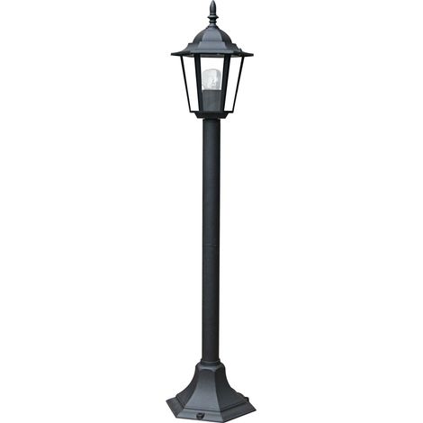"Paletto per esterno MILANO nero con diffusore in vetro 105 cm. IP44" (1/2)