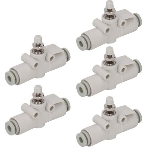 Packung mit 5 AS2002F-04 Durchflussregelventilen für Rohrleitungen, Durchflussbegrenzer, Anschluss für direkten Durchflussregler (1/5)