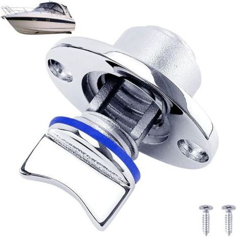 Kit de bouchon de vidange pour bateau en acier inoxydable – Scellé, en acier inoxydable, avec bouchon de vidange pour kayak, joint étanche pour kayak, fontaine à poisson, bleu (1/5)