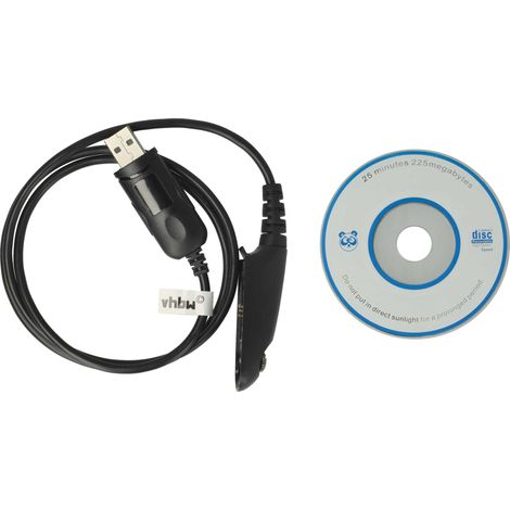 vhbw USB Programmierkabel kompatibel mit Motorola GP338, GP328, GP340, GP360, GP1280, GP318, GP320, GP640, HT1250, GP380, GP680 Funkgerät, schwarz (1/5)