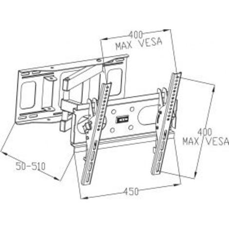 Soporte para televisores LED/LCD de 23 a 46 pulgadas, 35 kg, AR-77