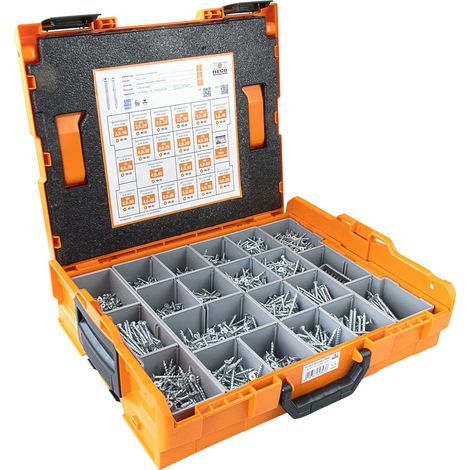 HECO-TOPIX-plus Sortimentskoffer 3005, HECO-L-BOXX 102 mit 3.005 Schrauben