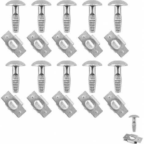 Cache Sous Moteur, Clips de Fixation Voiture, 10 Pièces de Rechange pour Peugeot et Citroën, Compatible avec 206 207 406 407 806 807, Fixation Cache Moteur pour Entretien Automobile et Remplacement d' (1/5)