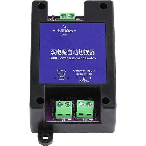 Commutateur de transfert automatique, alimentation de secours à double alimentation CC 12 V, commutation automatique