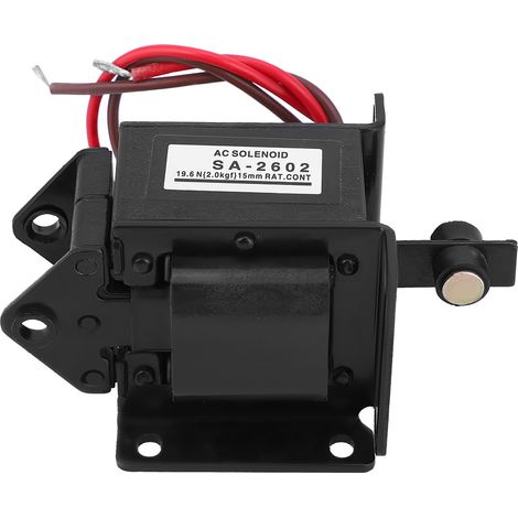 SA-2602 AC Push Pull Electromagnet Tractive Solenoid  Electromagnet 220VAC 19.6N 15mm Stroke (1/5)
