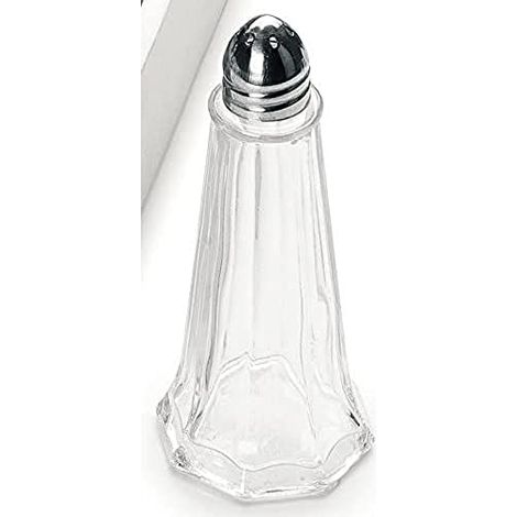 ibili 8411922436235 Saliera conica trasparente vetro inox