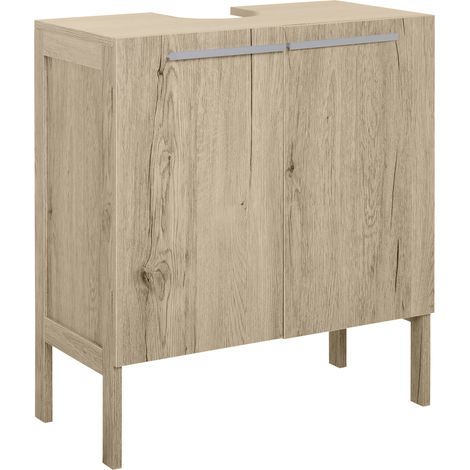 Meuble-lavabo compact – 2 portes armoire – Dimensions 60 x 30 x 70 cm – Gain de place