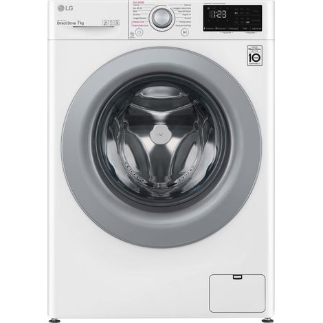 LG F2WV3S7S4E Lavatrice Slim AI DDTM SteamTM 7kg Classe energetica D. Tipo di carica: Caricamento frontale. Capacità cestello: 7 kg, Classe di efficienza della centrifuga: B, Silenziosità (centrifu...