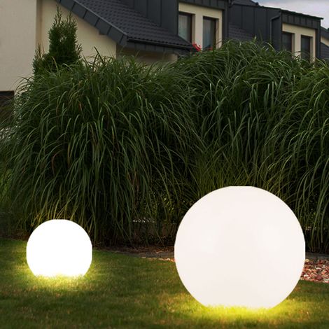 Solarleuchte Kugel Garten Kugelleuchte Solar LED Gartendeko Solarkugel für Außen, mit Erdspieß, Leuchtdauer ca. 6-8 Stunden, warmweiß, D 10/30 cm, 2er Set