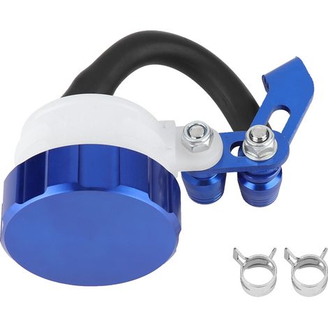 GARRYFIZH Réservoir d'huile universel CNC pour moto, réservoir de frein, réservoir d'embrayage avant, bouteille de liquide (bleu) (1/5)