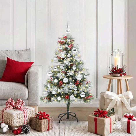 vidaXL Künstlicher Weihnachtsbaum Grün und Weiß 120 cm (1/5)