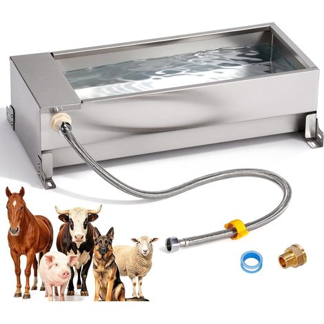 Abreuvoir Automatique Pour BéTail Avec Robinet à Flotteur de 1/2 Pouce Pour Chevaux, ChèVre, Bovins, Chevaux, Moutons, Chiens et Kits D'Abreuvement Pour Volailles (1/5)