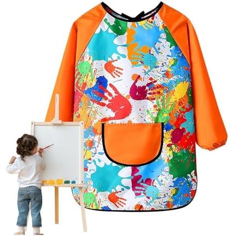 Tabliers de peinture génériques pour enfants, tabliers d'art pour enfants - Tablier de peinture artistique  Tablier-blouse pour écrire, jouer avec l'eau, cuisiner et dessiner (1/5)