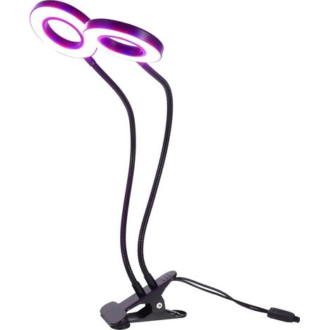 Lampe de Plante LED Clip USB à Spectre Complet Luminaire Horticole Intérieur Ajustable avec Minuterie pour Croissance de Semis et Plantes Intérieur (1/5)