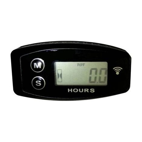 Motogroup MT-V contador de horas negro LCD 13x28 mm