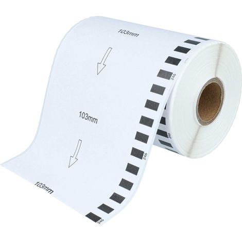 vhbw Label Roll 103mm x 30.48m compatible with Brother P-Touch QL 1100 NWB, QL 1100 NWBC Label Maker - Self-Adhesive (1/5)