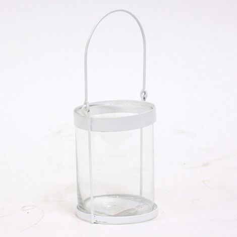 Lanterne décorative de jardin en métal et verre