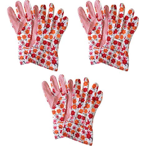 Filiyano-3 paires de gants de jardinage pour femmes, gants de travail imprimés pour le jardinagemax