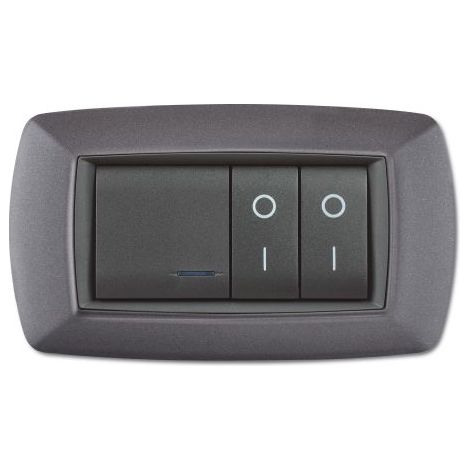 PLACCA LIFE LIVING PLAST GRIGIO CHIARO VULCAN 4P