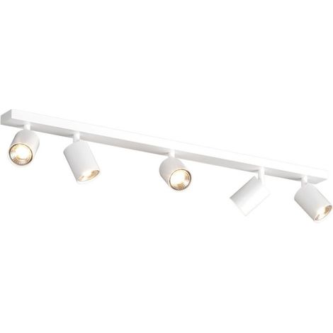 Binario top light kora 1208 5 bi gu10 led lampada soffitto parete moderna faretti orientabili (1/5)