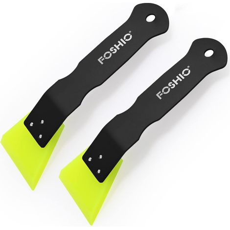 Lot de 2 Petites raclettes pour Vinyle, poignée en Acier Inoxydable pour Miroir, Douche, Porte en Verre, fenêtre, lumière de Voiture, Pare-Chocs en Vinyle (1/5)