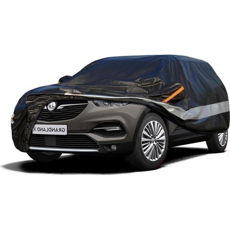 Autoabdeckung 10 Schichten Wasserdicht Atmungsaktiv für Vauxhall Grandland (2017-2023) Schwarz (1/5)