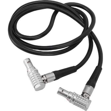 Câble d'alimentation coudé à 2 broches mâles vers 2 broches mâles, compatible avec l'émetteur vidéo pour caméra LEMO 0B 34,3 pouces et Teradek Bond. (1/5)