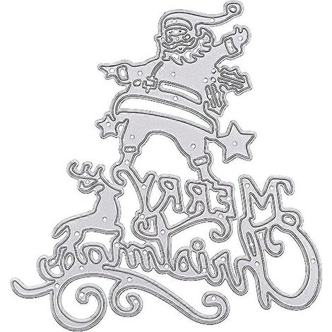 Weihnachtsmann-Metallstanzschablone zum Selbermachen für Scrapbooking-Alben, Papierkarten, Prägeformen und Dekorationen (1/5)