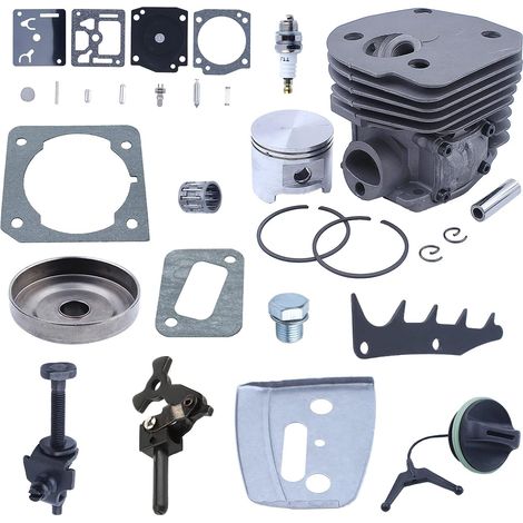 Kit piston-cylindre 45mm pour Husqvarna 353 350 351 346XP CS 2152 2153 pour tronçonneuse, kit piston-cylindre, tambour de embrayage, plaque de barre, valve de décompression, roulement à aiguilles (1/5)