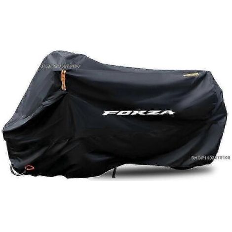 Wasserdichte und staubdichte Motorradabdeckung, UV- und regenbeständig, für Honda Forza 125, 250, 300, 350 und 750 – XL (190 cm) – Schwarz (1/5)