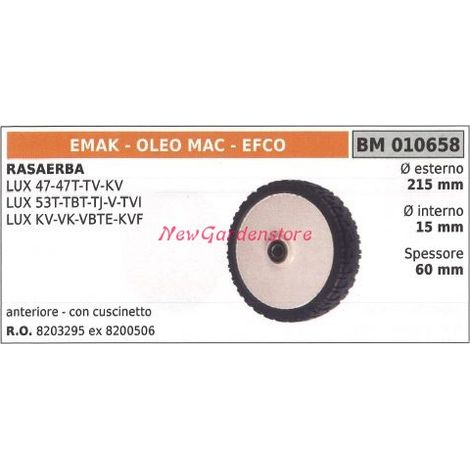 Rueda segadora para tractor de césped EMAK LUX 47 47T TV KV 53T TBT TJ V 010658