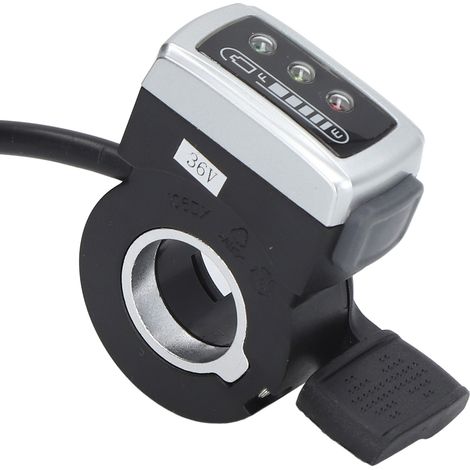 Poignée d'accélérateur 106DX ergonomique pour vélo et scooter électrique 36V - Commande d'accélération avec indicateur de batterie (1/5)