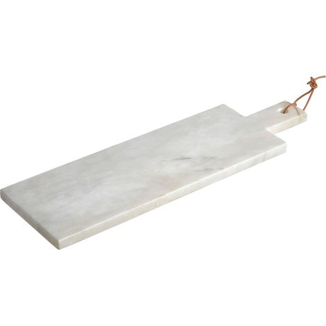 Premier Housewares Marble Paddle Cutting/ Chopping Board Accessorized / Small Marble Board For Daily Use / Ergonomic Handle/  Rounded Edges 15 x 2 x 50 (1/3)