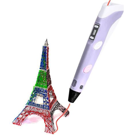 Stylo d'impression 3D avec écran LED pour enfants et adultes, stylo de dessin et d'impression 3D avec recharge de filament PLA (1/3)