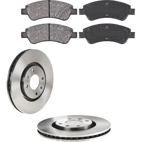 KIT FRENI ANTERIORI compatibile con CITROEN DS3 - DISCHI + PASTIGLIE OEM: FDB4066 / 17338 , 17336 /SOSTITUZIONE DIRETTA/BASSA POLVERE/SILENZIOSO (1/5)