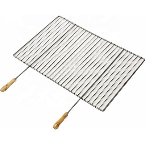 Grille barbecue 70x40 avec poignée bois (1/5)