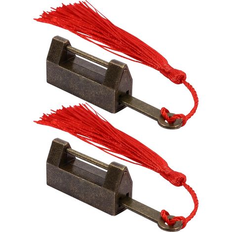 de 2 cadenas à pompon pour boîte à bijoux design rétro