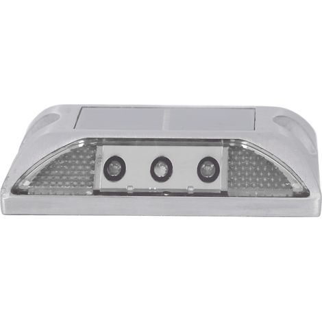 Balise routière solaire en alliage d'aluminium coulé pour allée, marche, trottoir, escalier, extérieur, marqueur de route étanche IP68, lumière blanche (1/5)