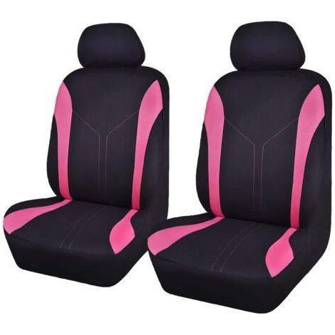 Universal Mode Maille Housses de siège de Voiture (2 Fronts, Noir Rose) NPTERBL