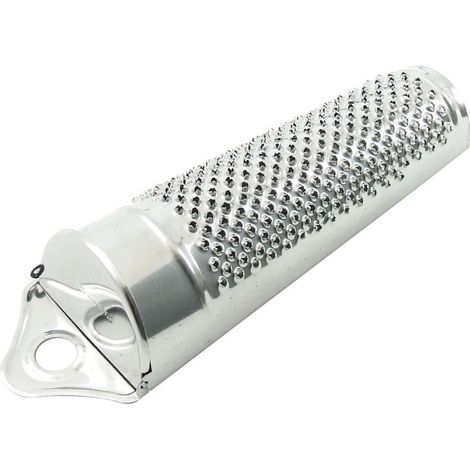 Interiors By Premier Durable Stainless Steel Fine Grater, Innovative Cone Design Cheese Grater, Convenient Flip Lid Round Grater