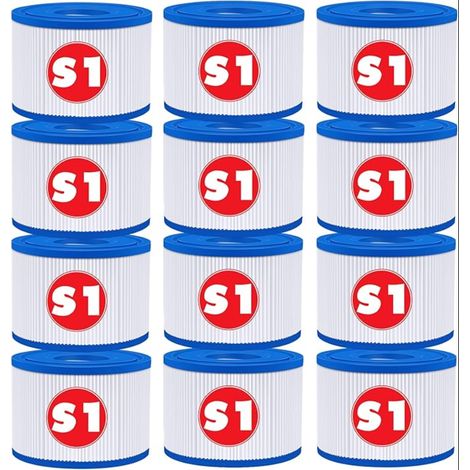 S1 Filtre pour Spa, 10.6cm x 4.5cm x 7cm,S1 Filtre Cartouche Piscine Filtrantes,Cartouche S1 Filtrante-Compatible avec S1 Reutilisable (1/5)