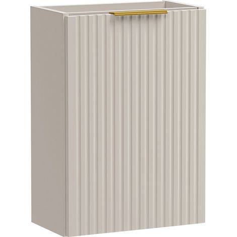 Furnidea - Meuble lave main à suspendre ADEL CACHEMIRE 40 cm - Une porte - Façades rainurées (1/5)