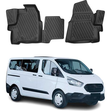 Tapis de Sol Compatible avec Ford Tourneo Custom 2012-2018 Caoutchouc TPE Noir (1/5)
