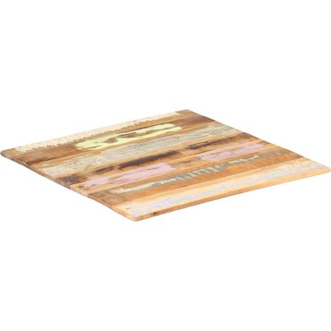 Plateau De Table Dessus de table carré 70x70 cm 15-16 mm Bois de récupération 45240 (1/5)