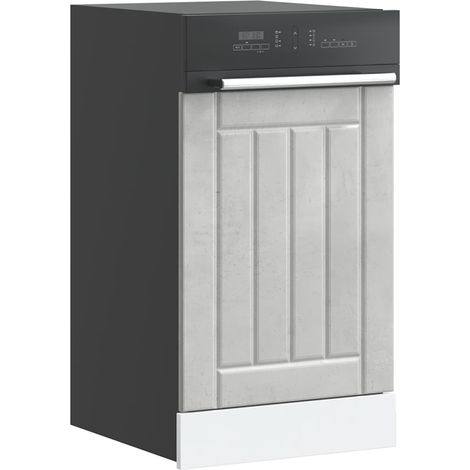 Dishwasher Panel Lucca Concrete Grey Engineered Wood vidaXL