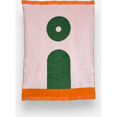 Couverture en coton rose à points (1/4)